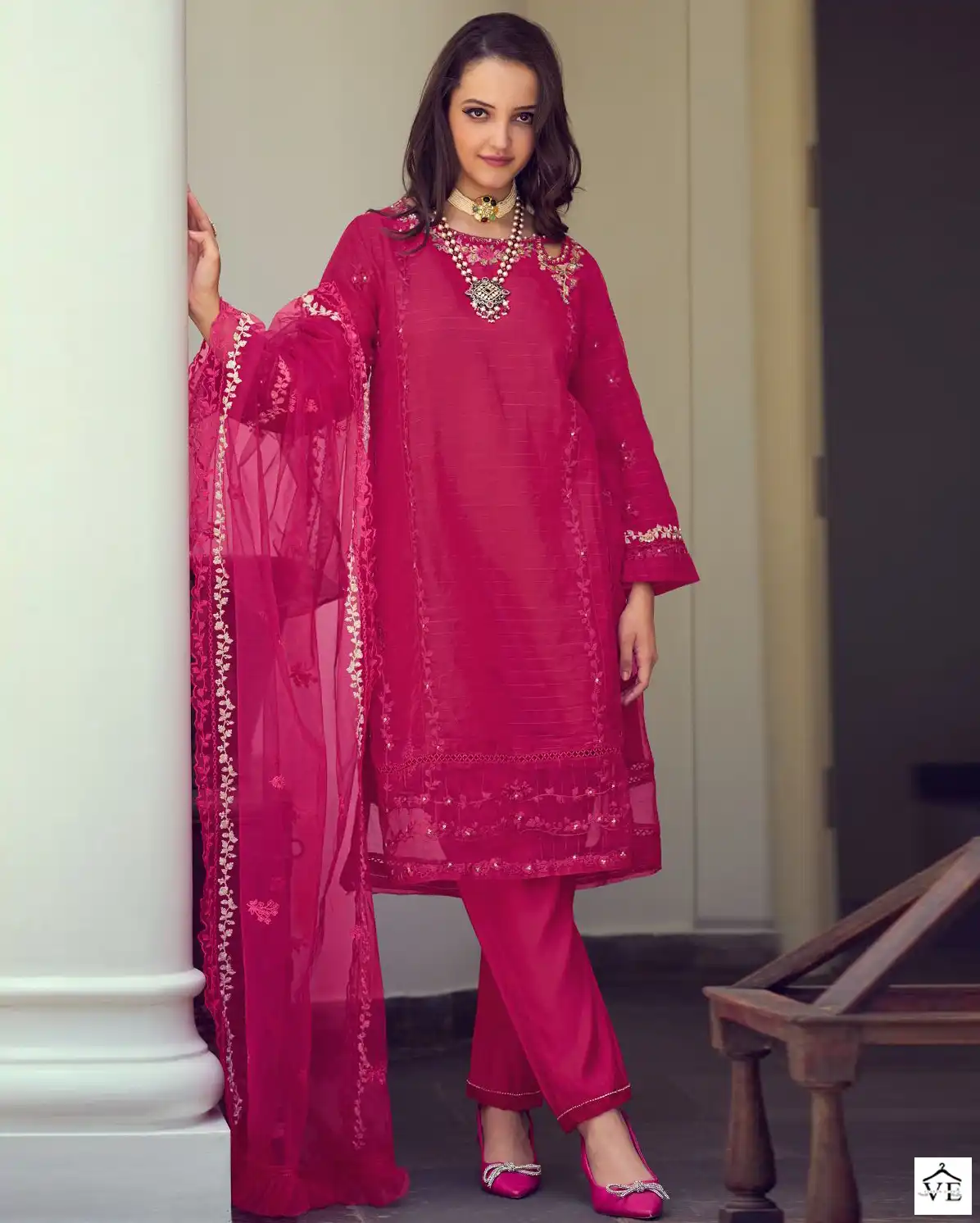 Shree Fabs R 1095 Organza Wholesale Designer Pakistani Readymade Salwar Suit Catalog — Wholesale Salwar Suits, MPA wholesale from Surat — view 1