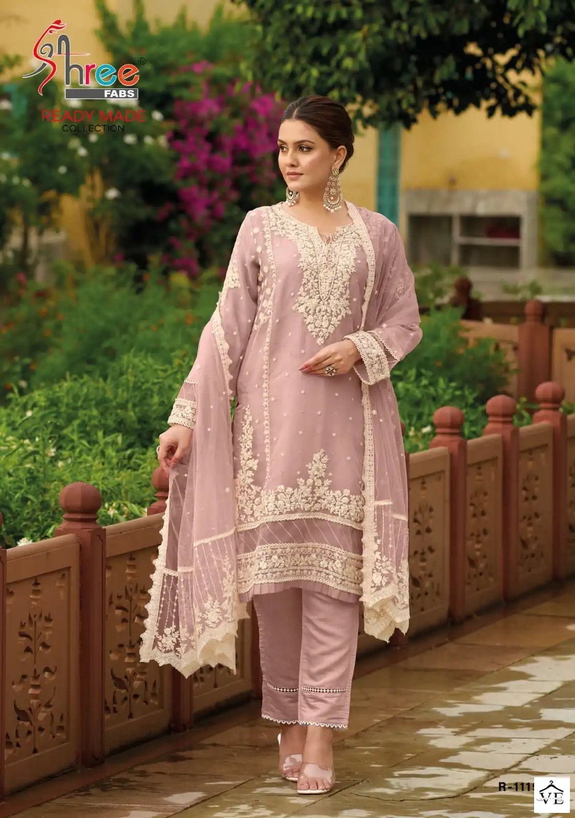 Shree Fabs R-1119 Organza Wholesale Pakistani Readymade Suit Catalog — Wholesale Salwar Suits, MPA wholesale from Surat - Gallery Image 6