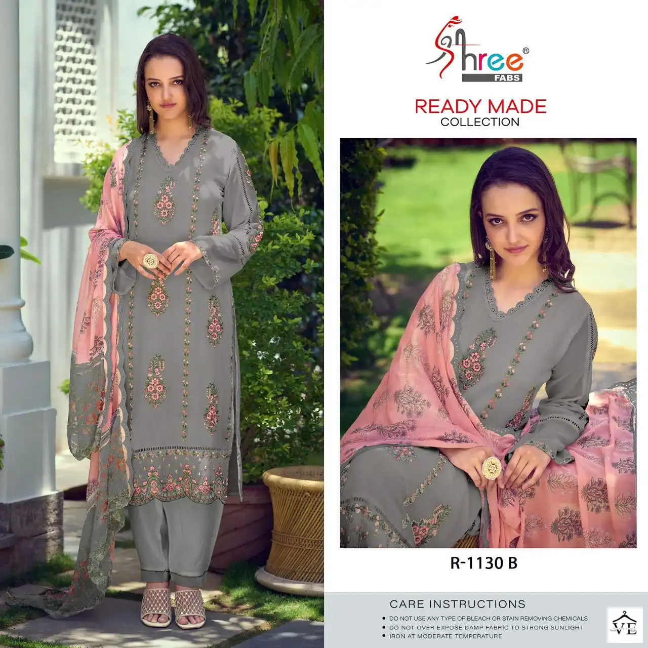 Shree Fabs R 1130 Faux Georgette Wholesale Designer Pakistani Readymade Salwar Suit Catalog — Wholesale Salwar Suits, MPA wholesale from Surat — view 2