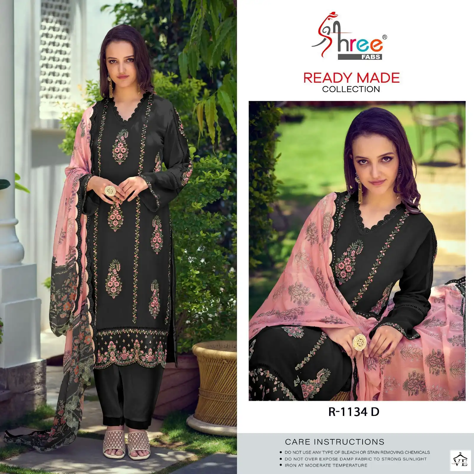 Shree Fabs R 1130 Faux Georgette Wholesale Designer Pakistani Readymade Salwar Suit Catalog — Wholesale Salwar Suits, MPA wholesale from Surat — view 4