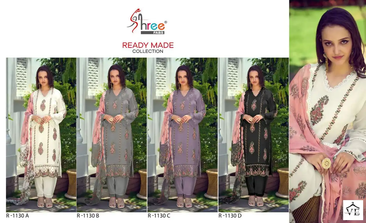 Shree Fabs R 1130 Faux Georgette Wholesale Designer Pakistani Readymade Salwar Suit Catalog — Wholesale Salwar Suits, MPA wholesale from Surat — view 5