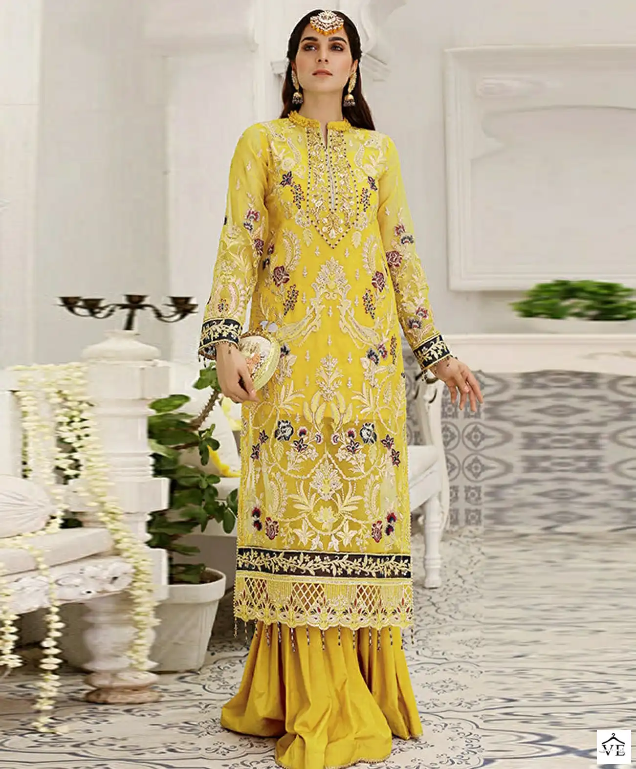 Ramsha R-593 Organza Wholesale Pakistani Suit — Wholesale Salwar Suits, MPA wholesale from Surat — view 1