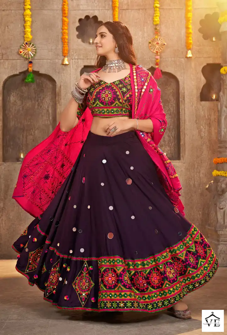 Khushboo Raas Vol 7 Viscose Rayon Wholesale Navratri Lehenga Choli Catalog — Wholesale Lehenga, MPA wholesale from Surat - Gallery Image 6