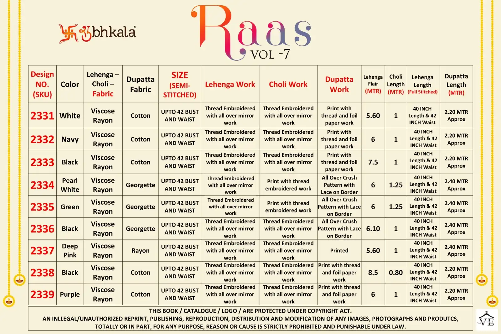 Khushboo Raas Vol 7 Viscose Rayon Wholesale Navratri Lehenga Choli Catalog — Wholesale Lehenga, MPA wholesale from Surat - Gallery Image 21