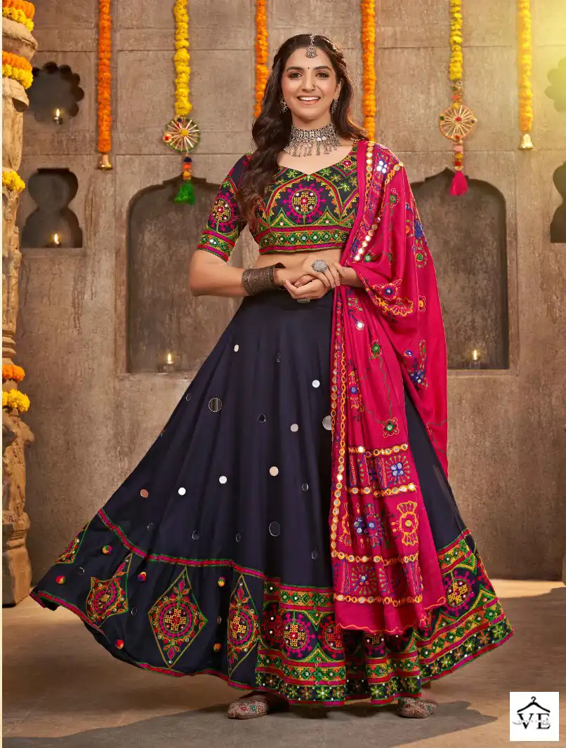 Khushboo Raas Vol 7 Viscose Rayon Wholesale Navratri Lehenga Choli Catalog — Wholesale Lehenga, MPA wholesale from Surat - Gallery Image 5