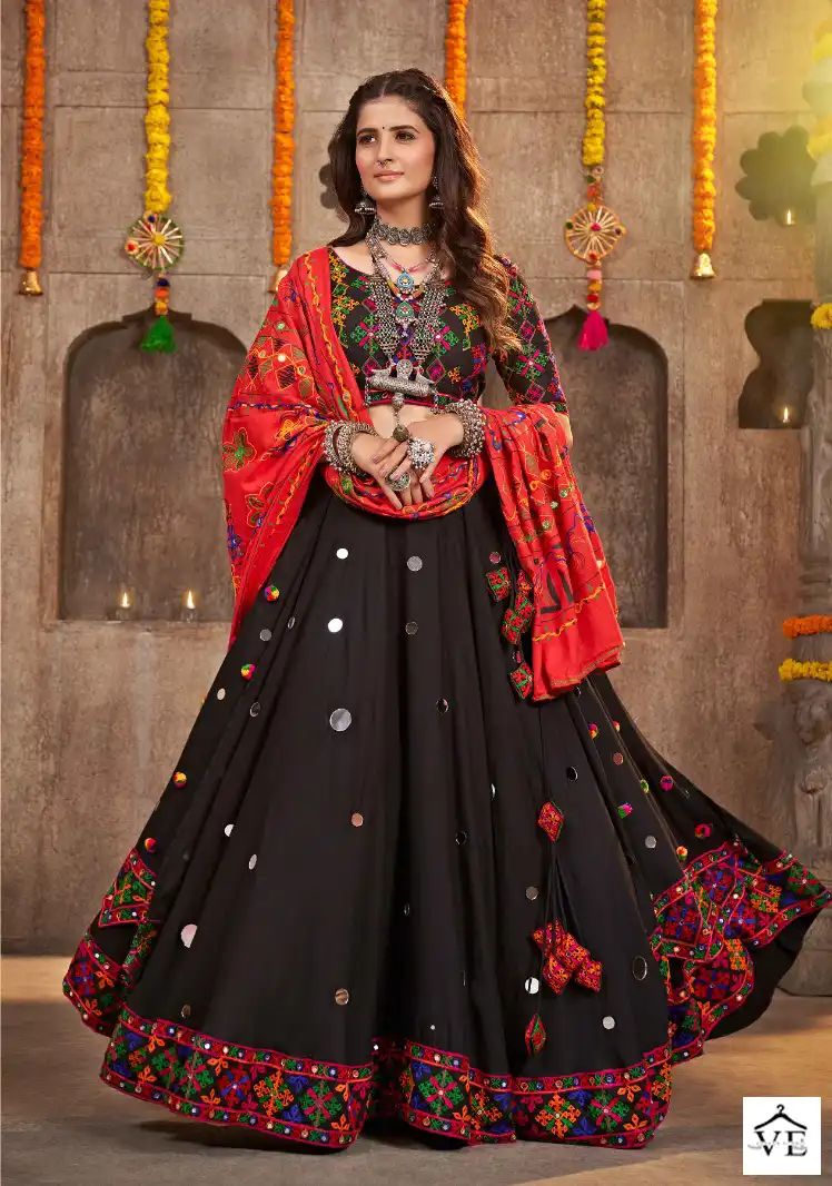 Khushboo Raas Vol 7 Viscose Rayon Wholesale Navratri Lehenga Choli Catalog — Wholesale Lehenga, MPA wholesale from Surat - Gallery Image 7