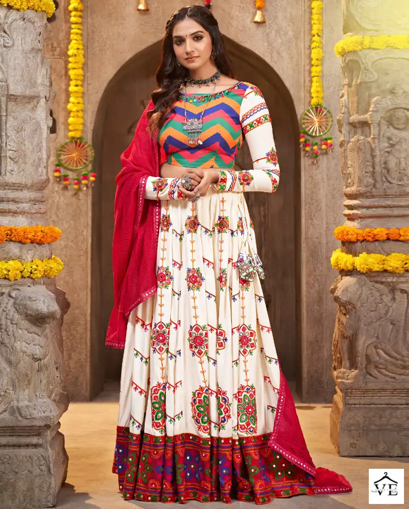 Khushboo Raas Vol 7 Viscose Rayon Wholesale Navratri Lehenga Choli Catalog — Wholesale Lehenga, MPA wholesale from Surat — view 1
