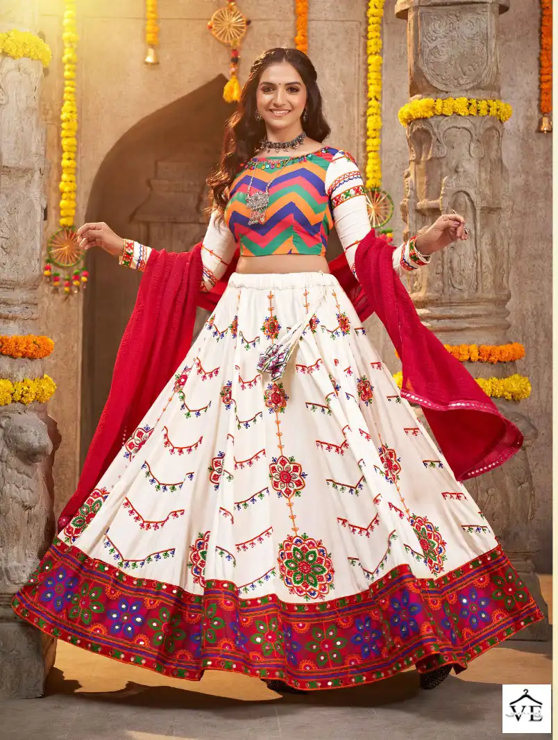 Khushboo Raas Vol 7 Viscose Rayon Wholesale Navratri Lehenga Choli Catalog — Wholesale Lehenga, MPA wholesale from Surat - Gallery Image 10