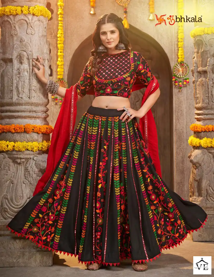 Khushboo Raas Vol 7 Viscose Rayon Wholesale Navratri Lehenga Choli Catalog — Wholesale Lehenga, MPA wholesale from Surat - Gallery Image 11