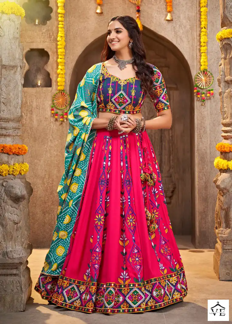 Khushboo Raas Vol 7 Viscose Rayon Wholesale Navratri Lehenga Choli Catalog — Wholesale Lehenga, MPA wholesale from Surat - Gallery Image 2