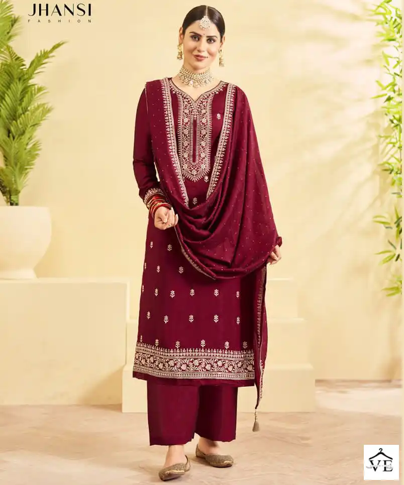 Jhansi Fashion Rajjo Pure Vichitra Wholesale Salwar Suit Catalog — Wholesale Salwar Suits, MPA wholesale from Surat — view 1