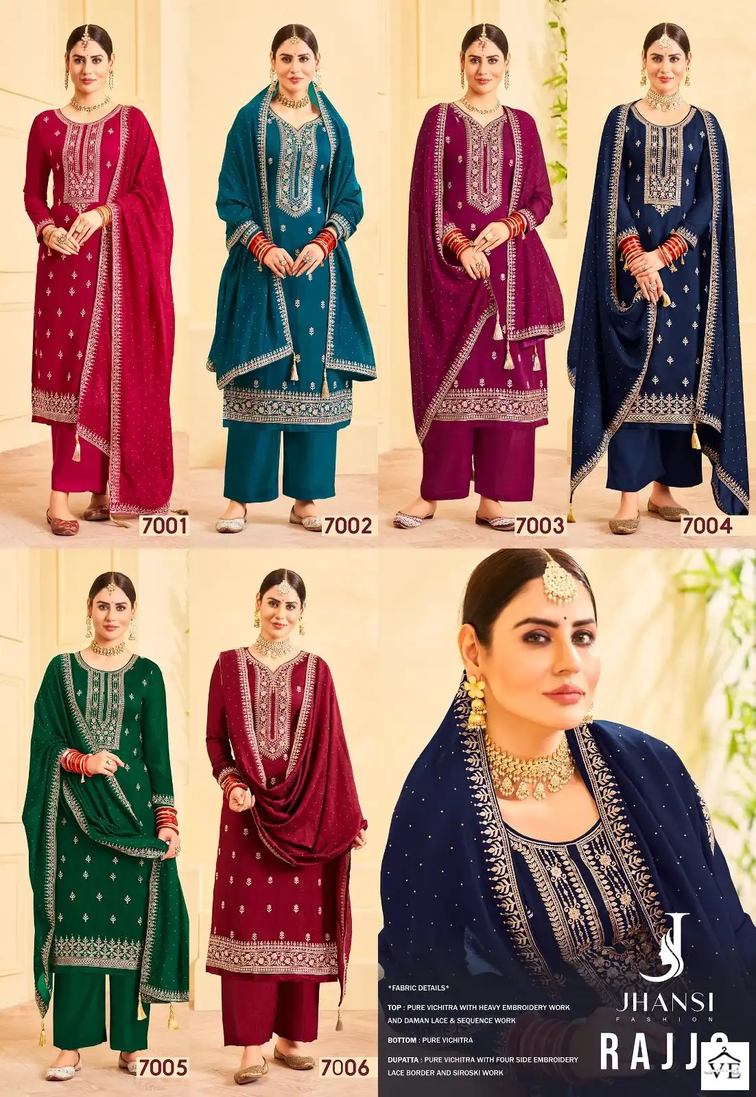 Jhansi Fashion Rajjo Pure Vichitra Wholesale Salwar Suit Catalog — Wholesale Salwar Suits, MPA wholesale from Surat — view 6
