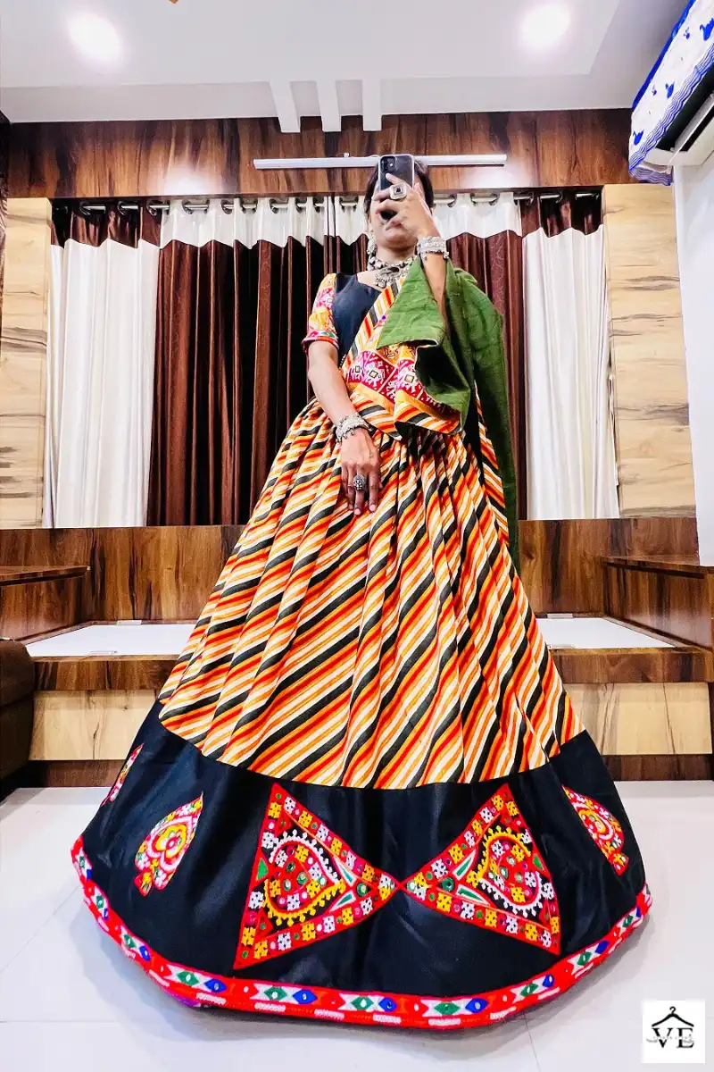 Aawiya Rajwadi Vol-7 Pure Cotton Silk Wholesale Navratri Lehenga Choli Catalog — Wholesale Lehenga, MPA wholesale from Surat — view 3