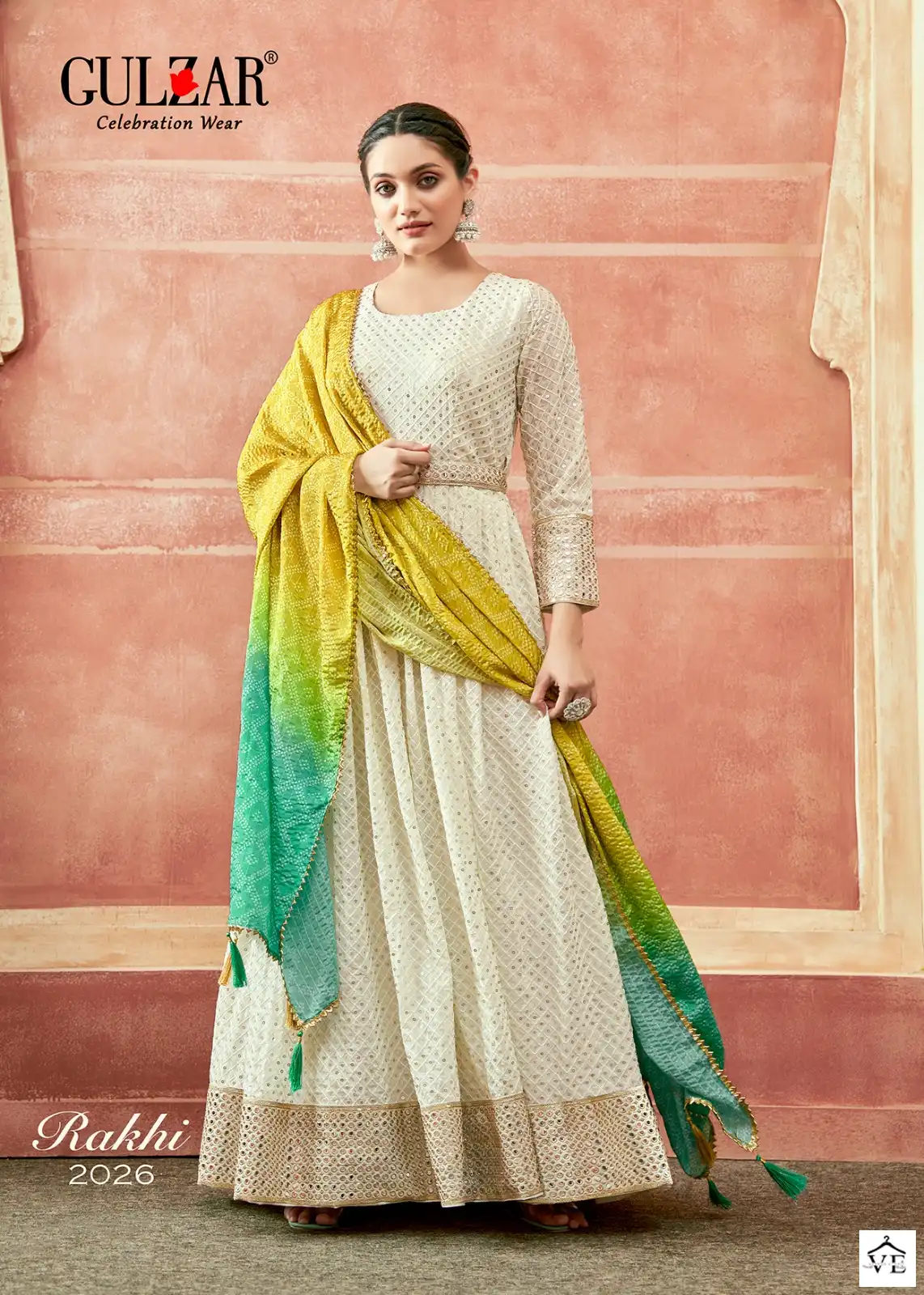 Gulzar Rakhi Fancy Wholesale Gown With Dupatta Catalog — Wholesale Salwar Suits, MPA wholesale from Surat - Gallery Image 2