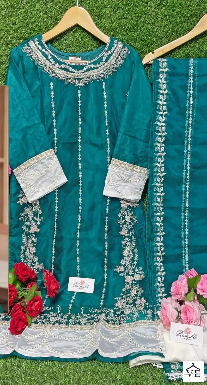 Ramsha R 1031 Nx Georgette Wholesale Pakistani Readymade Salwar Suit Catalog — Wholesale Salwar Suits, MPA wholesale from Surat - Gallery Image 8