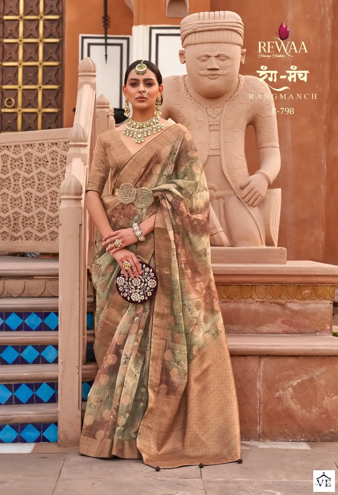 Rewaa Rang Manch Organza Wholesale Saree Catalog — Wholesale Sarees, MPA wholesale from Surat - Gallery Image 10