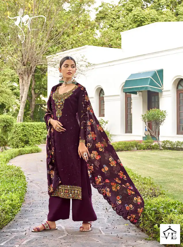 Radha Rangoli Vol 2 Faux Georgette Wholesale Designer Salwar Suit Catalog — Wholesale Salwar Suits, MPA wholesale from Surat - Gallery Image 6