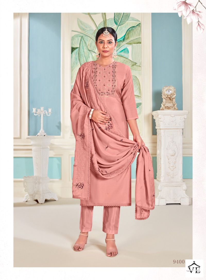 Vishnu Impex Razina Pure Silk Wholesale Salwar Suit Catalog — Wholesale Salwar Suits, MPA wholesale from Surat - Gallery Image 5