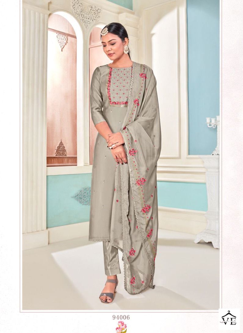 Vishnu Impex Razina Pure Silk Wholesale Salwar Suit Catalog — Wholesale Salwar Suits, MPA wholesale from Surat - Gallery Image 6