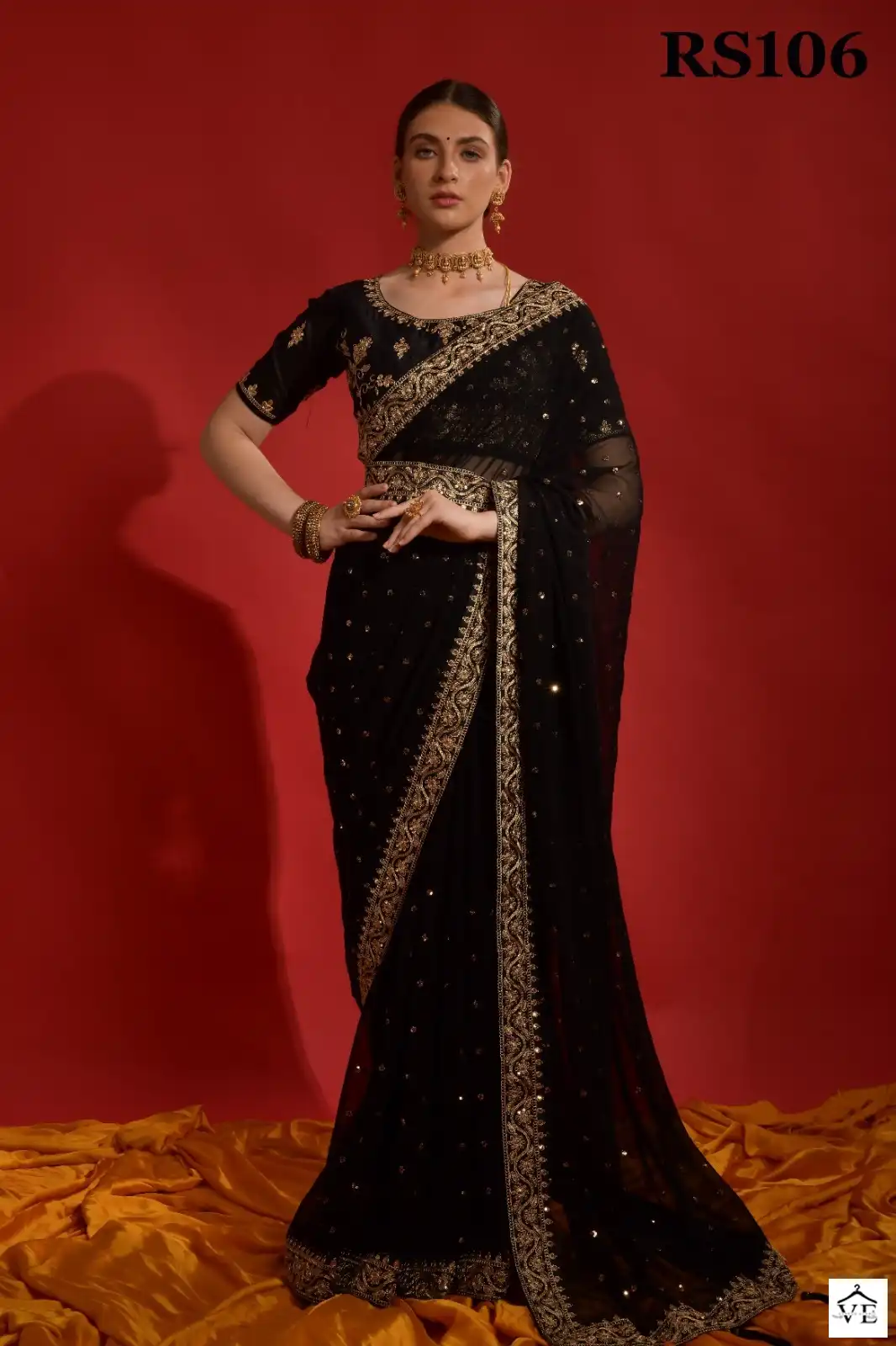 VE Riddhi Siddhi Heavy Georgette Wholesale Saree Catalog — Wholesale Sarees, MPA wholesale from Surat - Gallery Image 2