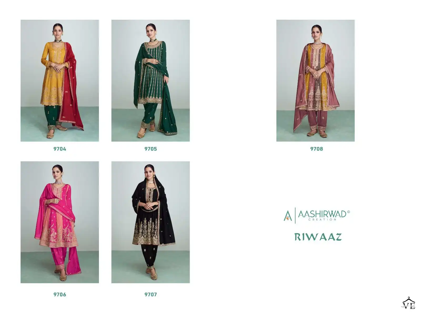 Aashirwad Riwaaz Aashirwad Wholesale Readymade Designer Suits Catalog — Wholesale Salwar Suits, Aashirwad Creation wholesale from Surat — view 7