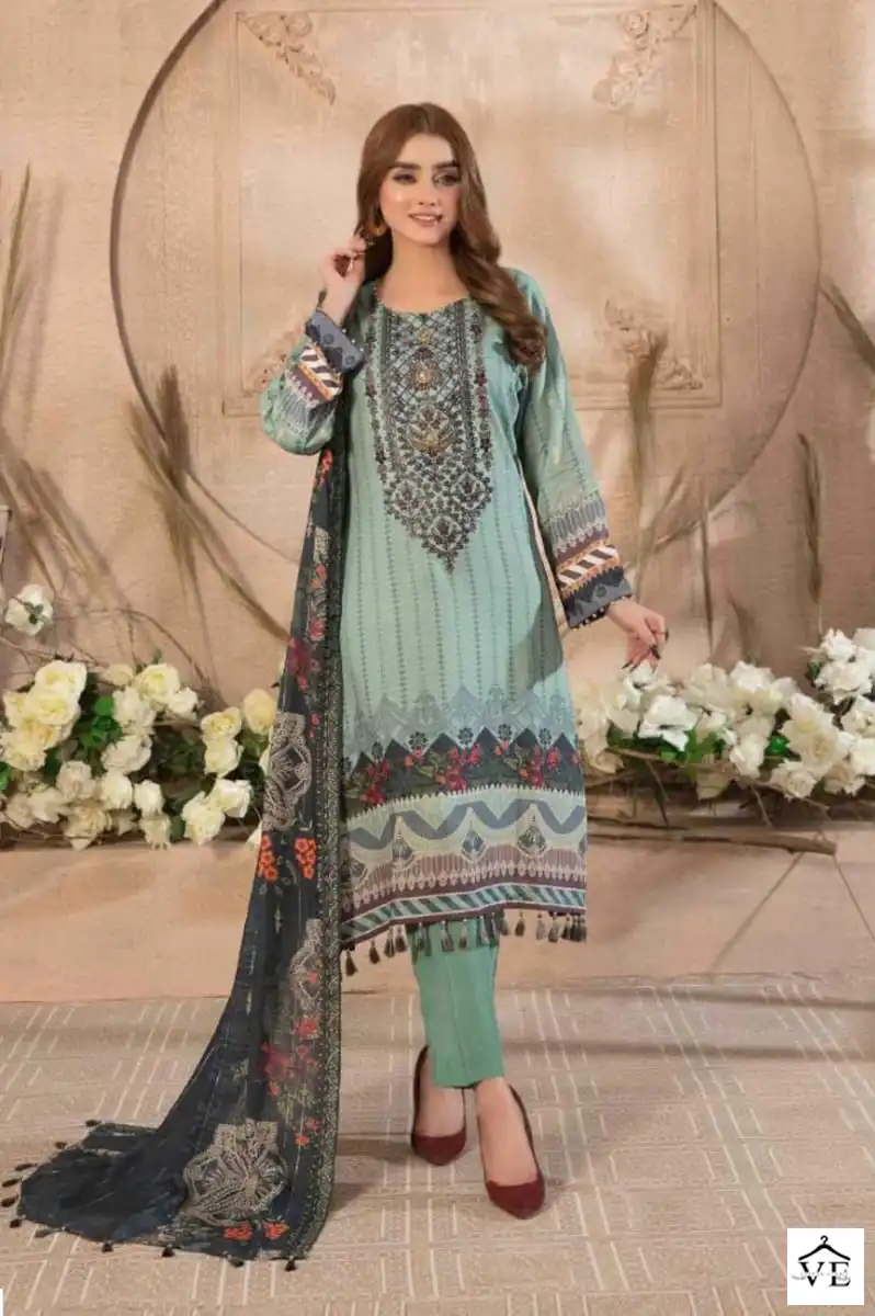 Agha Noor Riwayat Vol 1 Lawn Cotton Wholesale Pakistani Suit Catalog — Wholesale Salwar Suits, MPA wholesale from Surat - Gallery Image 9