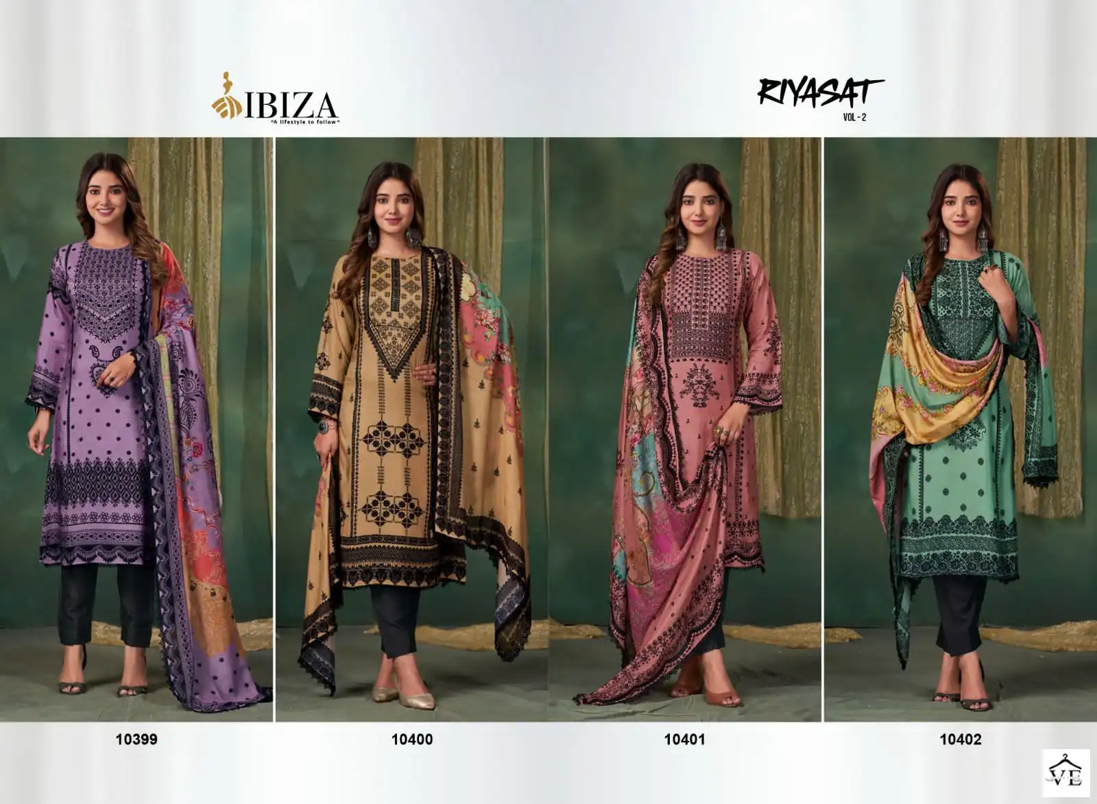 Ibiza Riyasat Vol-2 Pure Bambarg Muslin Wholesale Salwar Suit Catalog — Wholesale Salwar Suits, MPA wholesale from Surat — view 5