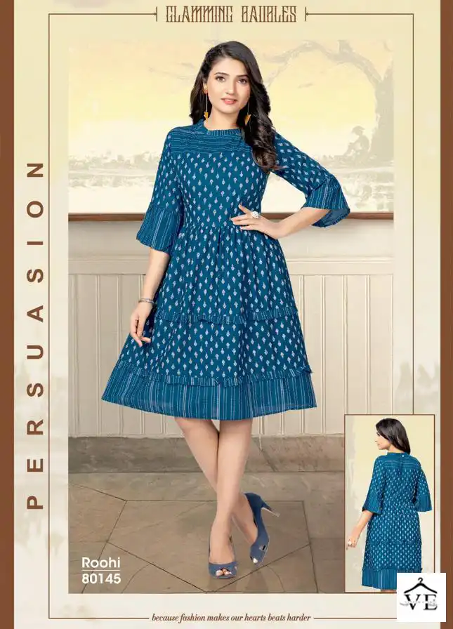 Mayra Roohi Heavy Viscose Rayon Wholesale Kurti Catalog — Wholesale Kurtis, MPA wholesale from Surat - Gallery Image 6