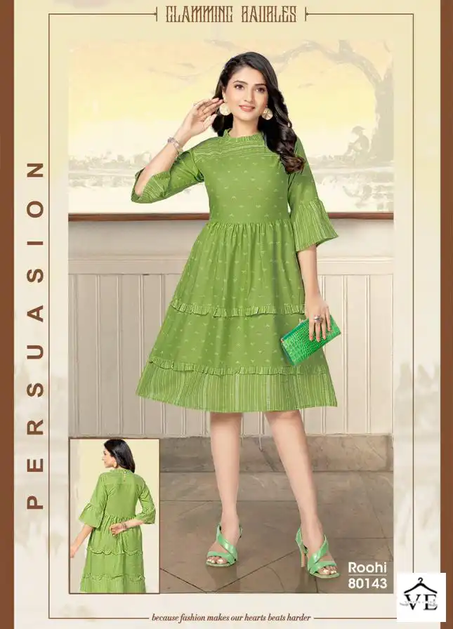 Mayra Roohi Heavy Viscose Rayon Wholesale Kurti Catalog — Wholesale Kurtis, MPA wholesale from Surat - Gallery Image 7