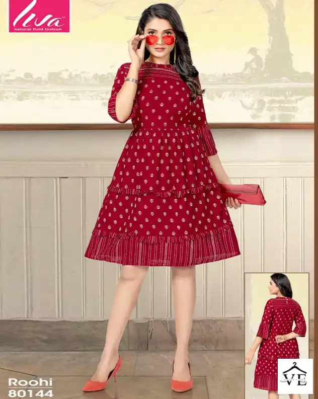Mayra Roohi Heavy Viscose Rayon Wholesale Kurti Catalog — Wholesale Kurtis, MPA wholesale from Surat — view 1