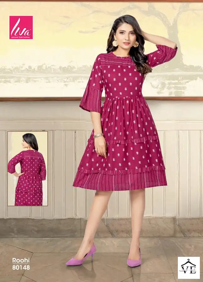 Mayra Roohi Heavy Viscose Rayon Wholesale Kurti Catalog — Wholesale Kurtis, MPA wholesale from Surat - Gallery Image 2