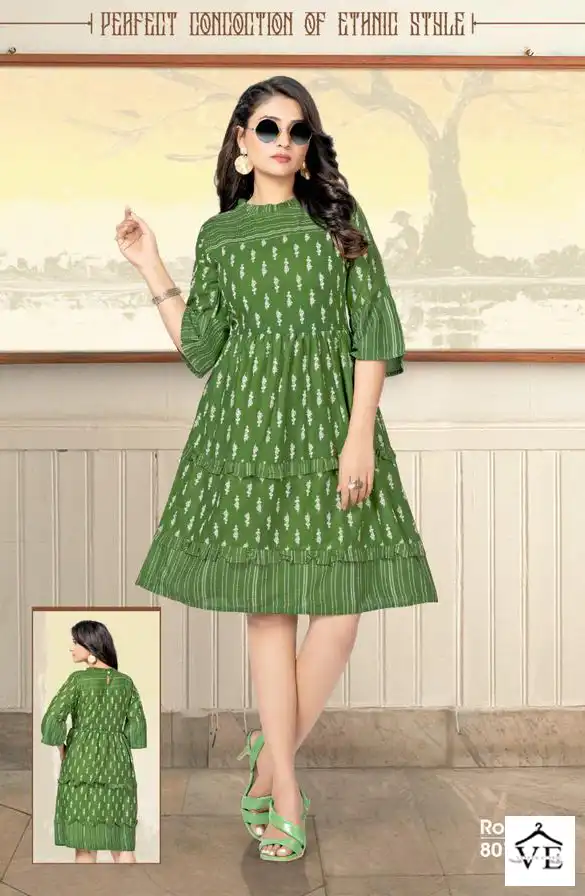 Mayra Roohi Heavy Viscose Rayon Wholesale Kurti Catalog — Wholesale Kurtis, MPA wholesale from Surat - Gallery Image 3