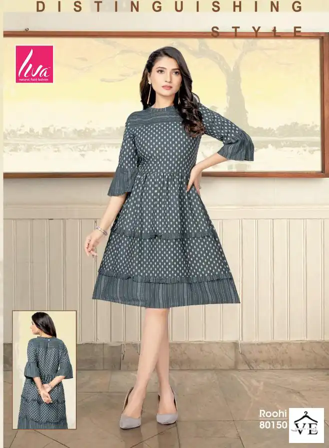 Mayra Roohi Heavy Viscose Rayon Wholesale Kurti Catalog — Wholesale Kurtis, MPA wholesale from Surat - Gallery Image 4