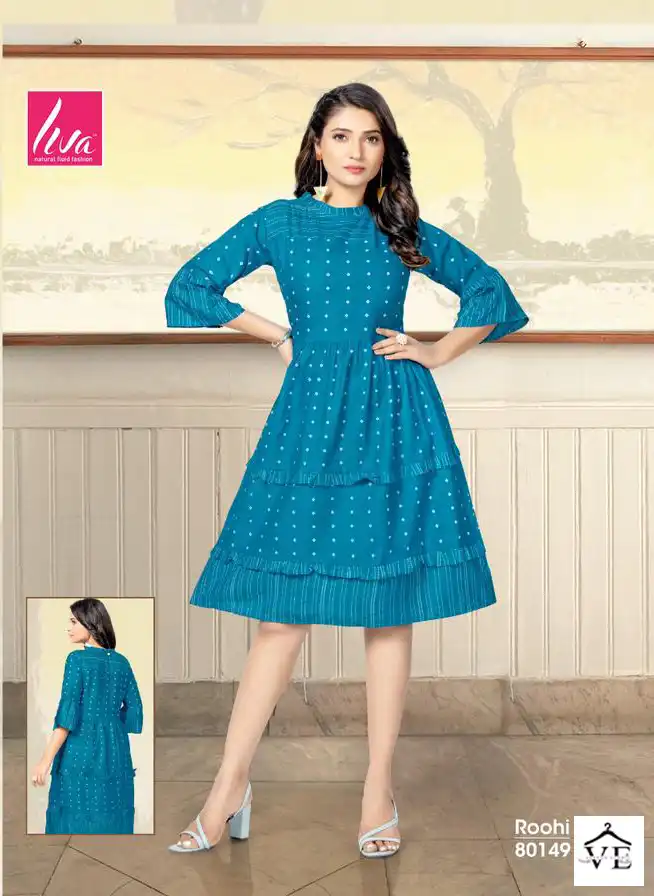 Mayra Roohi Heavy Viscose Rayon Wholesale Kurti Catalog — Wholesale Kurtis, MPA wholesale from Surat - Gallery Image 5