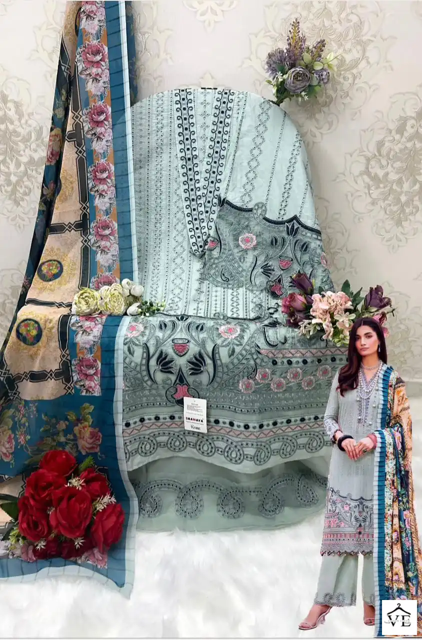 Shanaya Rose Adan Libas Cambric Cotton Wholesale Pakistani Suits Catalog — Wholesale Salwar Suits, MPA wholesale from Surat - Gallery Image 8