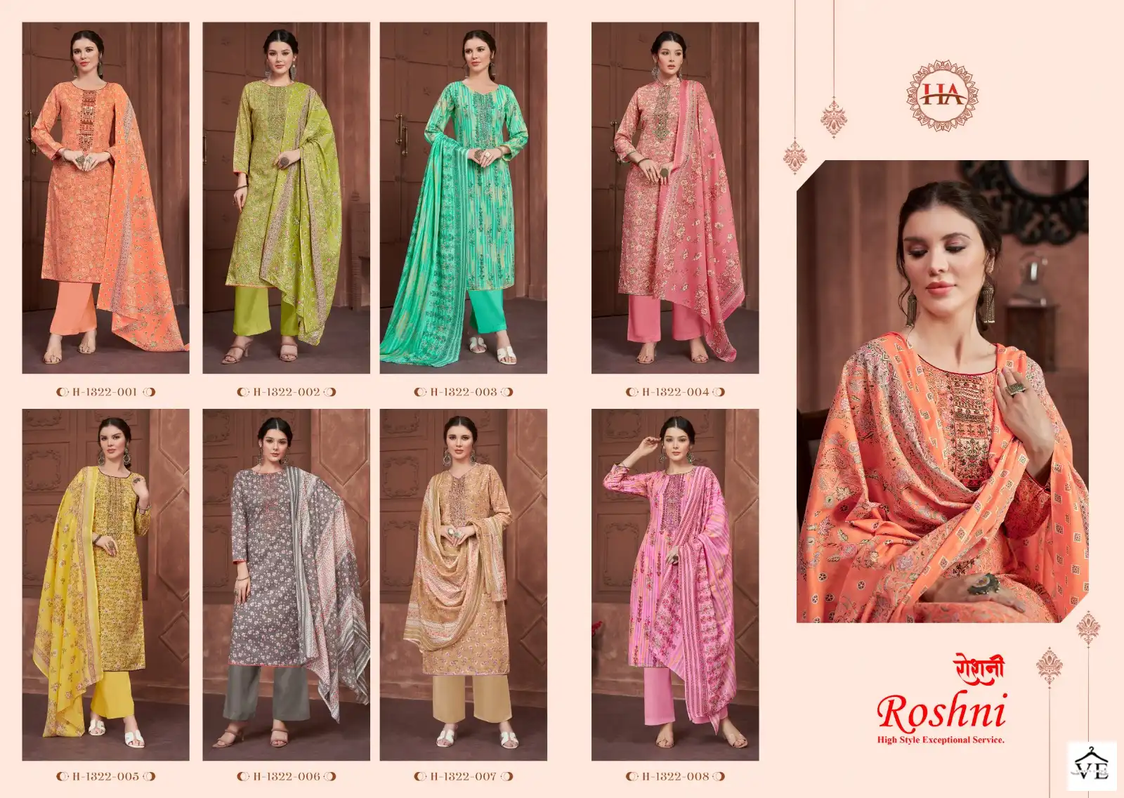Harshit Fashion Roshni Cotton Wholesale Salwar Suit Catalog — Wholesale Salwar Suits, MPA wholesale from Surat — view 9