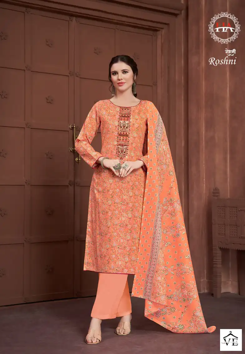 Harshit Fashion Roshni Cotton Wholesale Salwar Suit Catalog — Wholesale Salwar Suits, MPA wholesale from Surat - Gallery Image 2