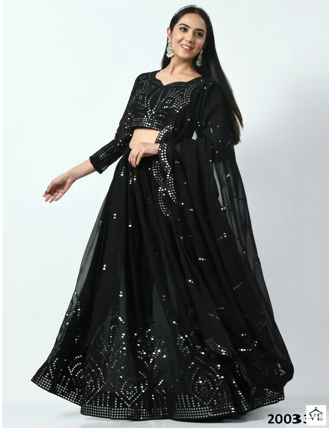 Biva Ruhika Faux Georgette Wholesale Lehenga Catalog — Wholesale Lehenga, MPA wholesale from Surat — view 1