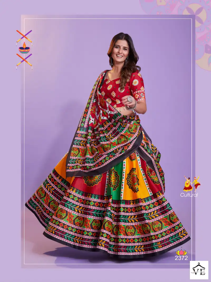 Shubhkala Raas Vol 9 Pure Cotton Wholesale Navratri Lehenga Choli Catalog — Wholesale Lehenga, MPA wholesale from Surat - Gallery Image 2
