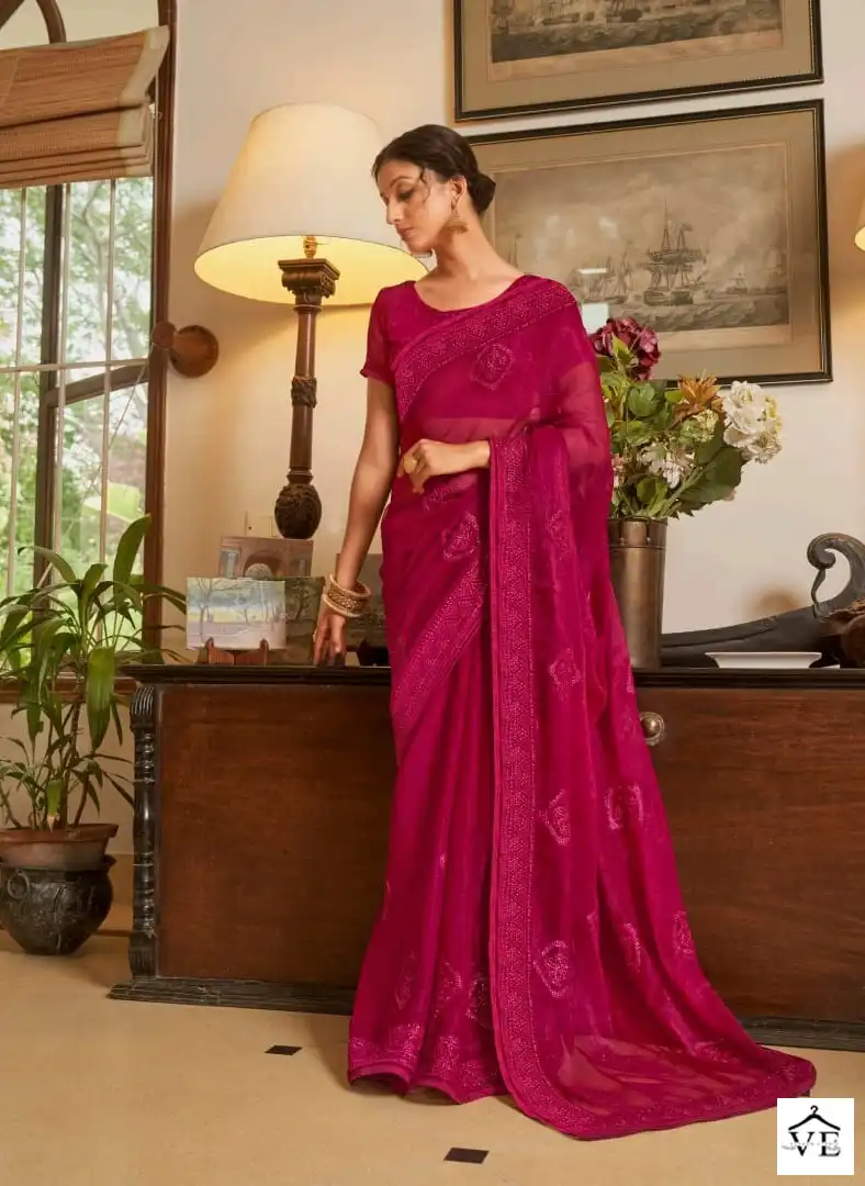 Kalista Rajshree Blooming Shimmer Wholesale Saree Catalog — Wholesale Sarees, MPA wholesale from Surat — view 3