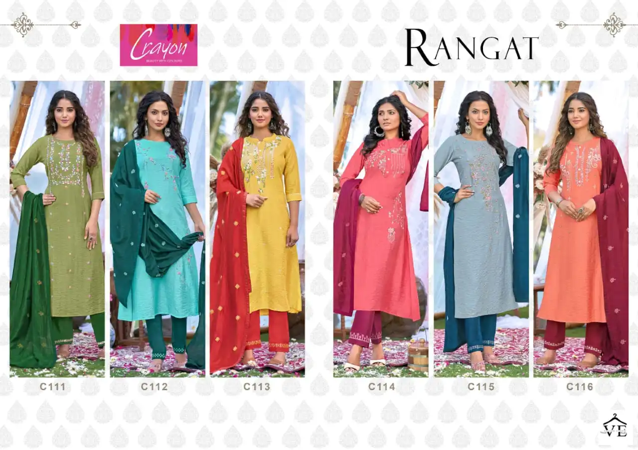 Kalaroop Rangat Cryon Heavy Viscose Wholesale Readymade Suit Catalog — Wholesale Salwar Suits, MPA wholesale from Surat — view 7