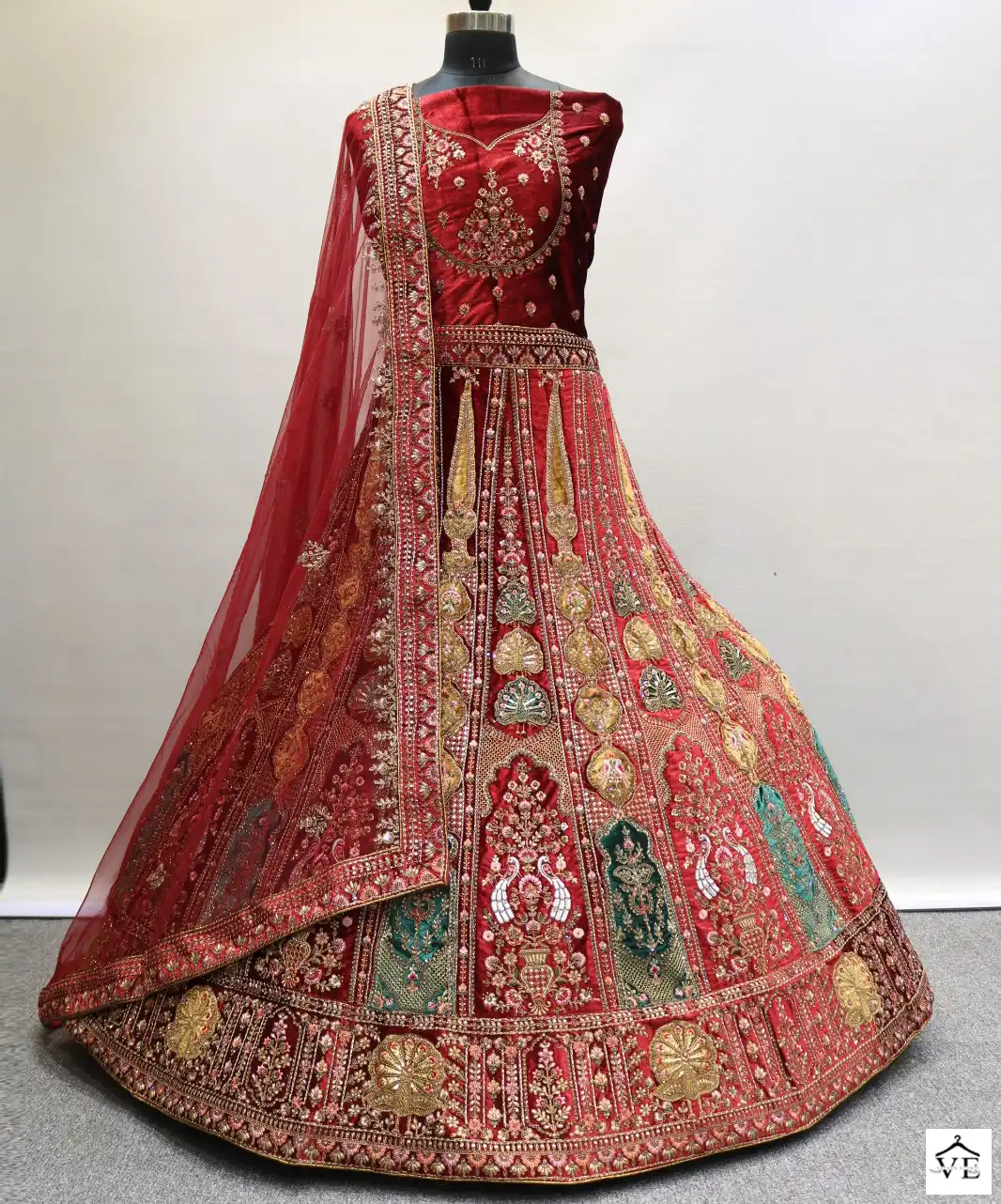 Vaishnai Ranjana Velvet Wholesale Bridal Lehenga — Wholesale Lehenga, MPA wholesale from Surat — view 1