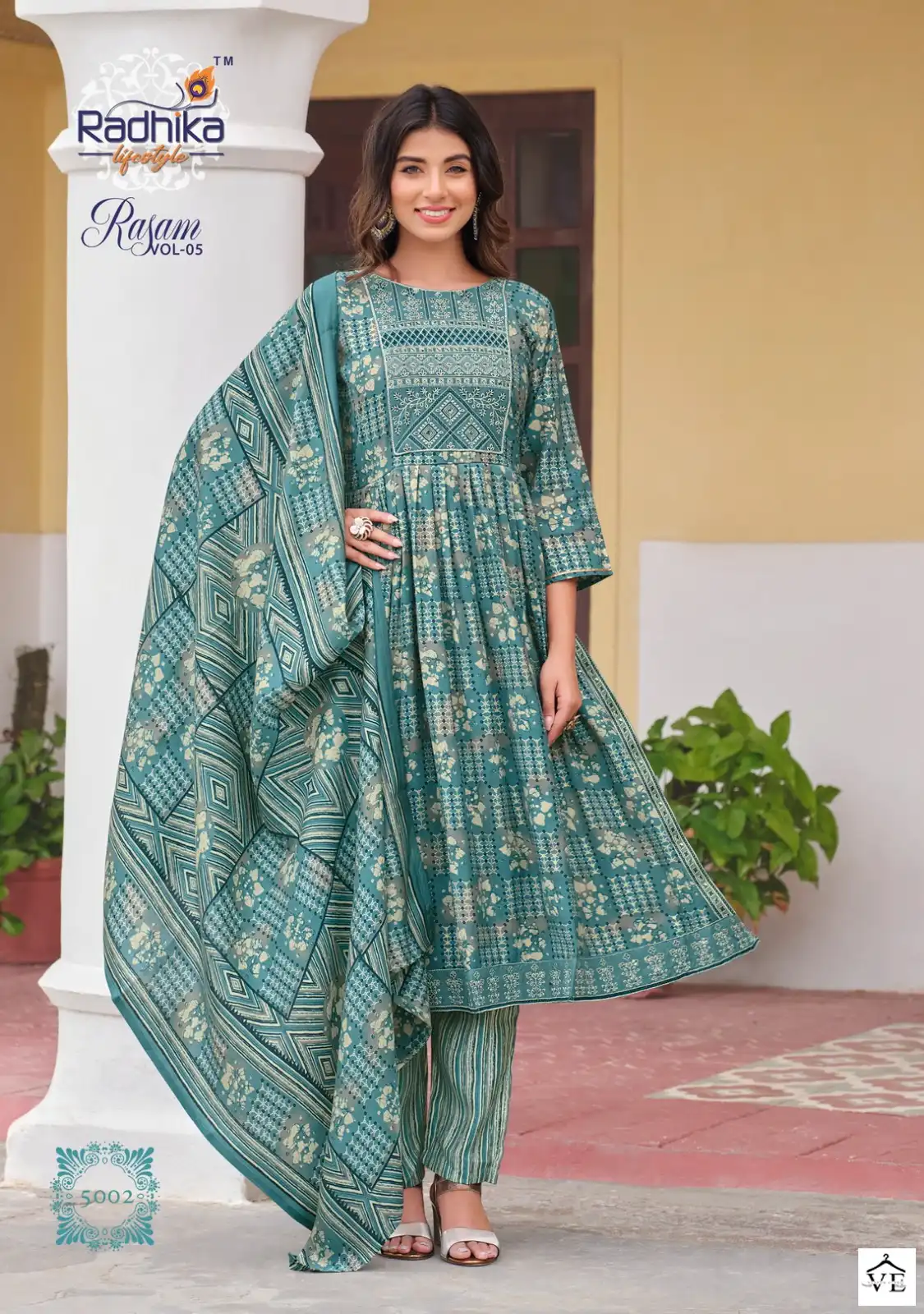 Radhika Life Style Rasam Vol 5 Pure Modal Muslin Wholesale Readymade Suits Catalog — Wholesale Salwar Suits, MPA wholesale from Surat — view 2