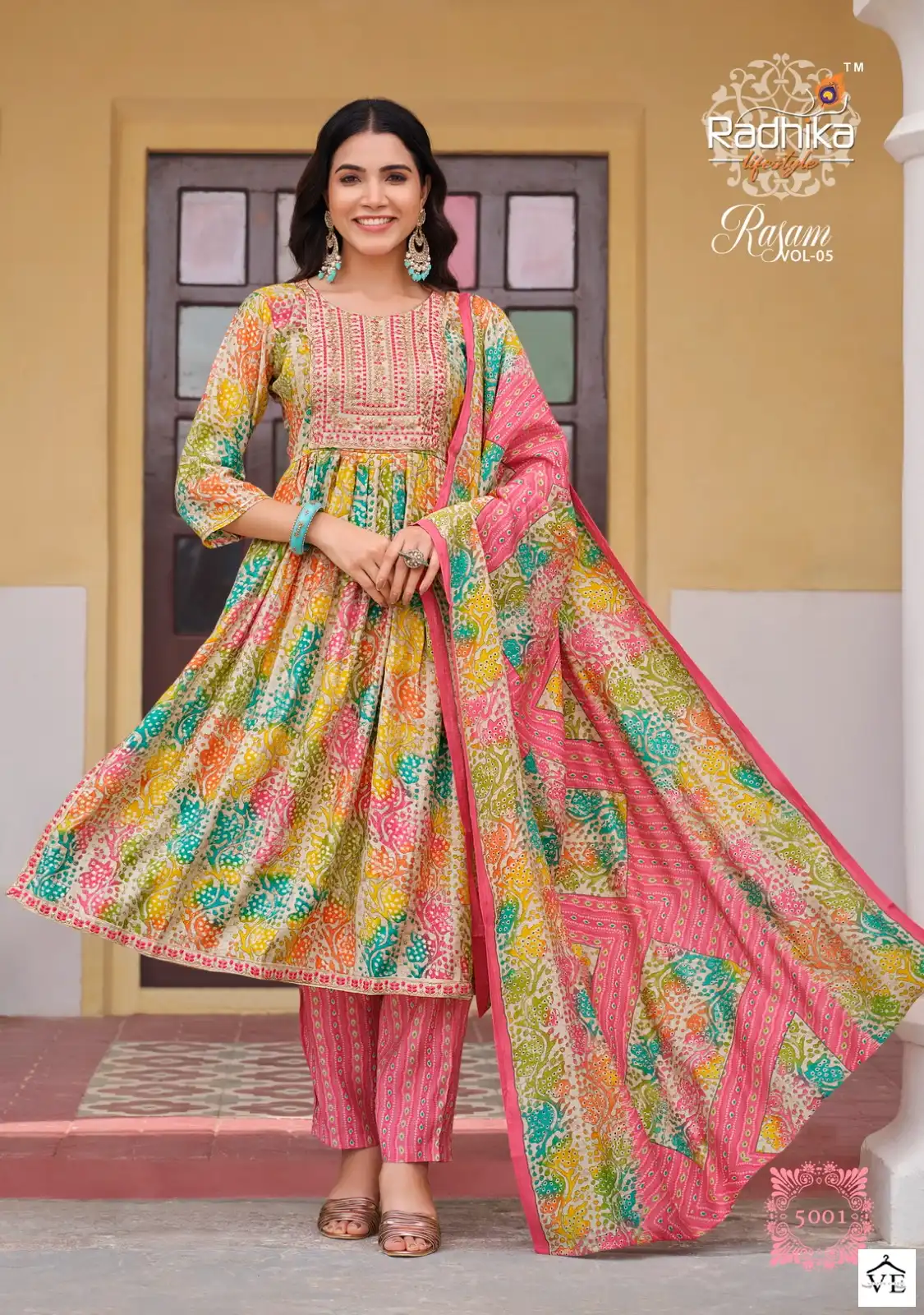 Radhika Life Style Rasam Vol 5 Pure Modal Muslin Wholesale Readymade Suits Catalog — Wholesale Salwar Suits, MPA wholesale from Surat — view 3