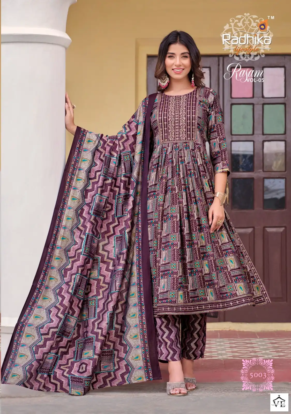 Radhika Life Style Rasam Vol 5 Pure Modal Muslin Wholesale Readymade Suits Catalog — Wholesale Salwar Suits, MPA wholesale from Surat — view 5