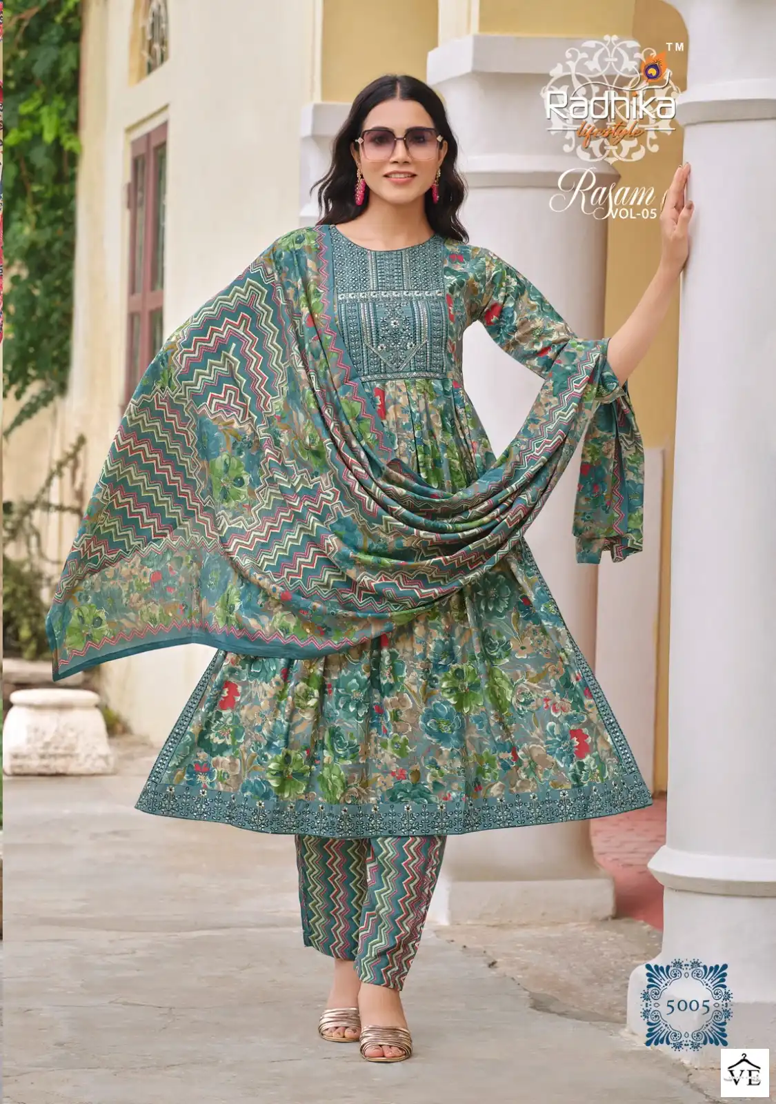 Radhika Life Style Rasam Vol 5 Pure Modal Muslin Wholesale Readymade Suits Catalog — Wholesale Salwar Suits, MPA wholesale from Surat — view 6