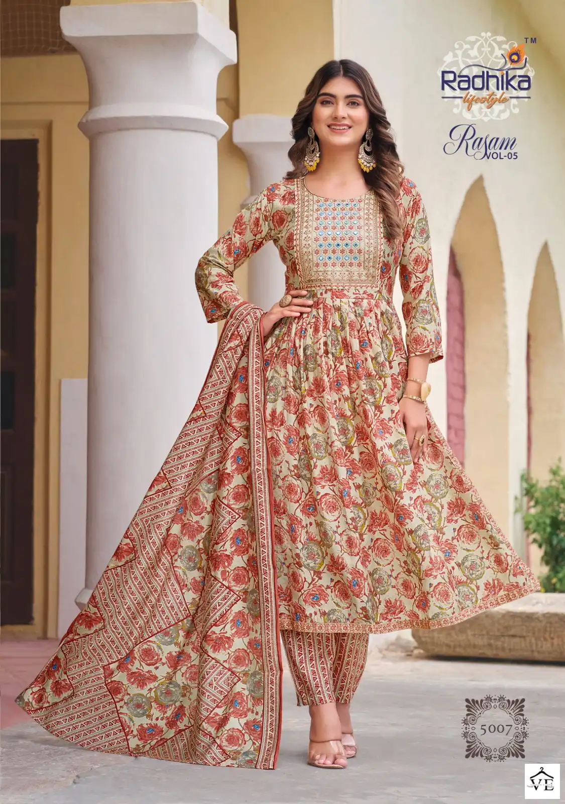 Radhika Life Style Rasam Vol 5 Pure Modal Muslin Wholesale Readymade Suits Catalog — Wholesale Salwar Suits, MPA wholesale from Surat — view 8