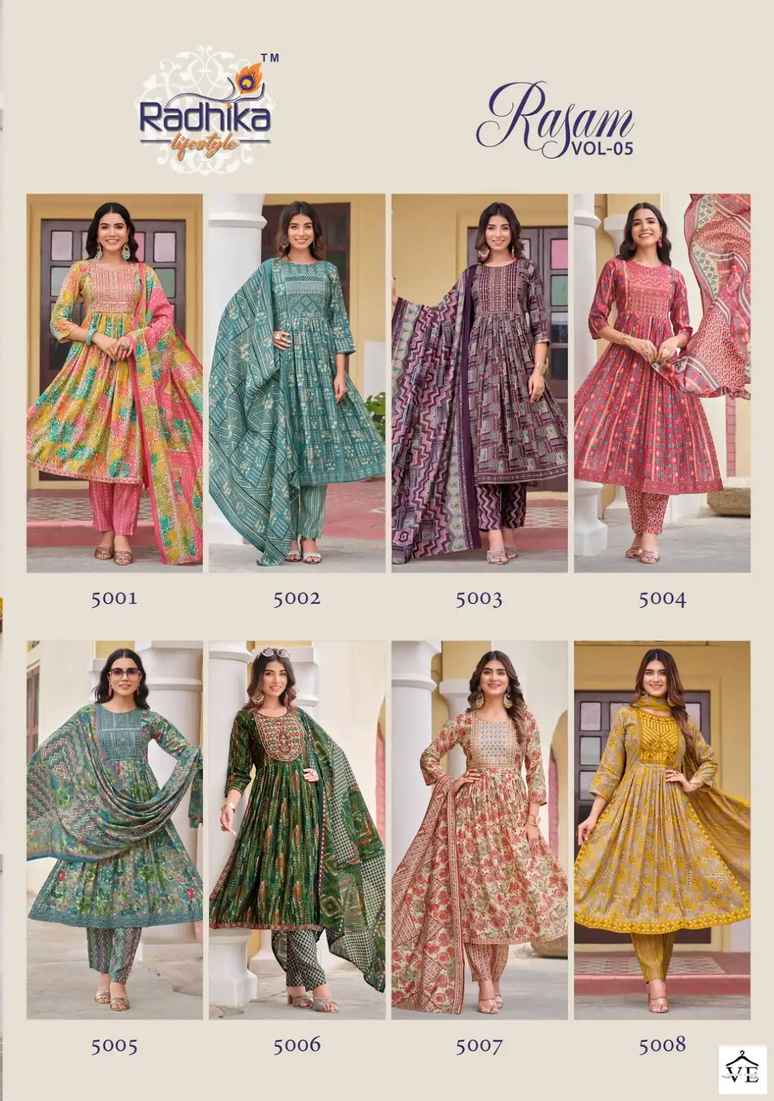 Radhika Life Style Rasam Vol 5 Pure Modal Muslin Wholesale Readymade Suits Catalog — Wholesale Salwar Suits, MPA wholesale from Surat — view 9