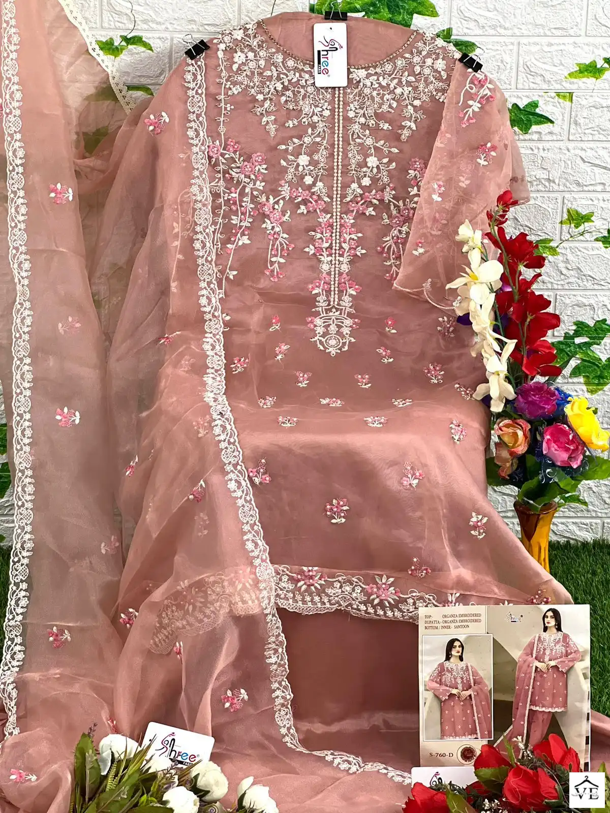 Shree Fabs S-760 Organza Wholesale Pakistani Suit Catalog — Wholesale Salwar Suits, MPA wholesale from Surat - Gallery Image 10