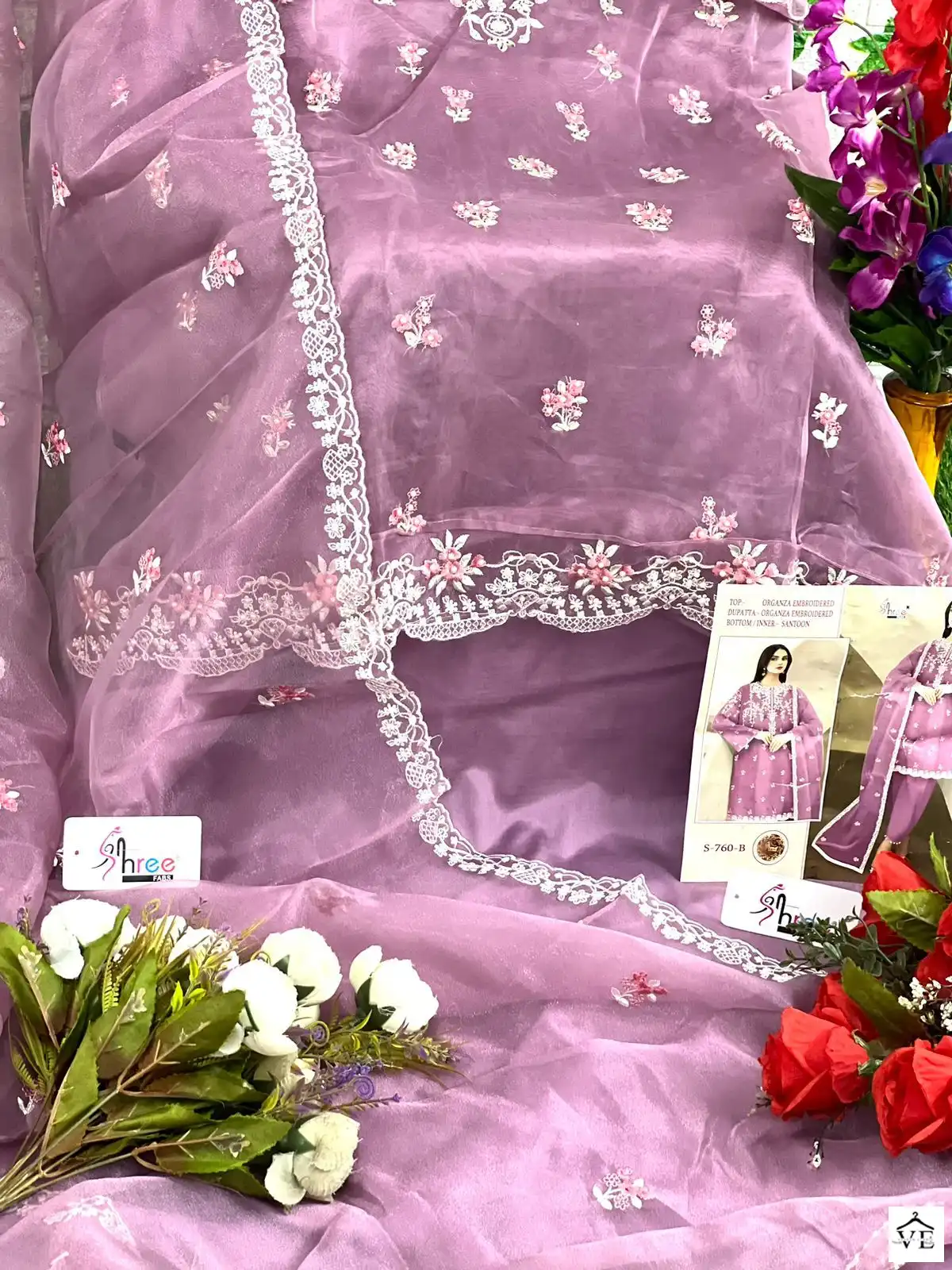 Shree Fabs S-760 Organza Wholesale Pakistani Suit Catalog — Wholesale Salwar Suits, MPA wholesale from Surat - Gallery Image 11